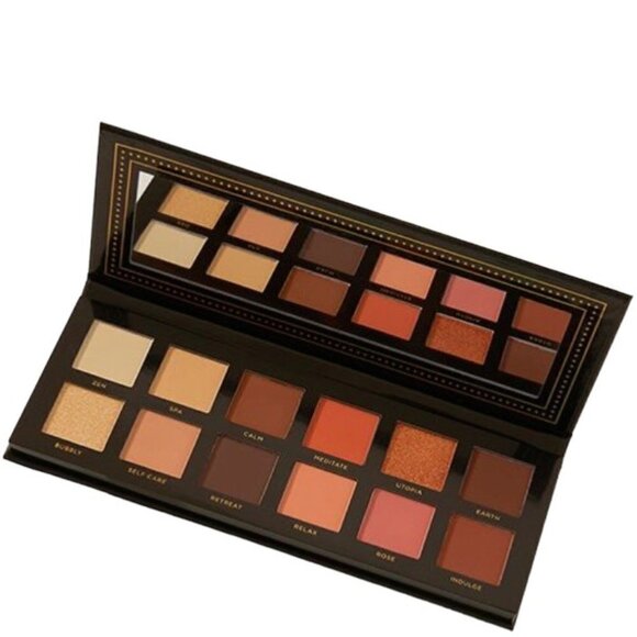 Ace Beauté BNIB 12 Shade Matte & Shimmer Warm Toned Serenity Eyeshadow Palette - Picture 1 of 7